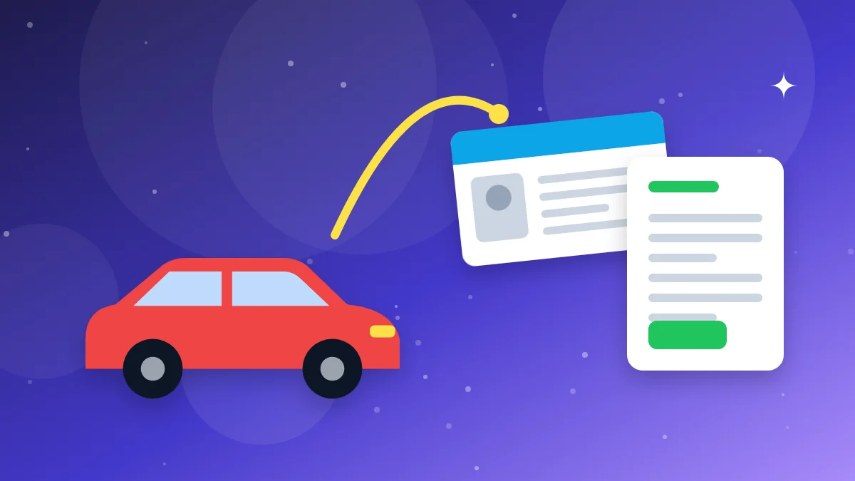 Driving licence address change online illustration