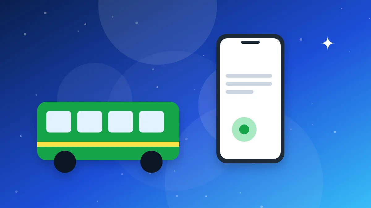 KSRTC online ticket booking bus illustration